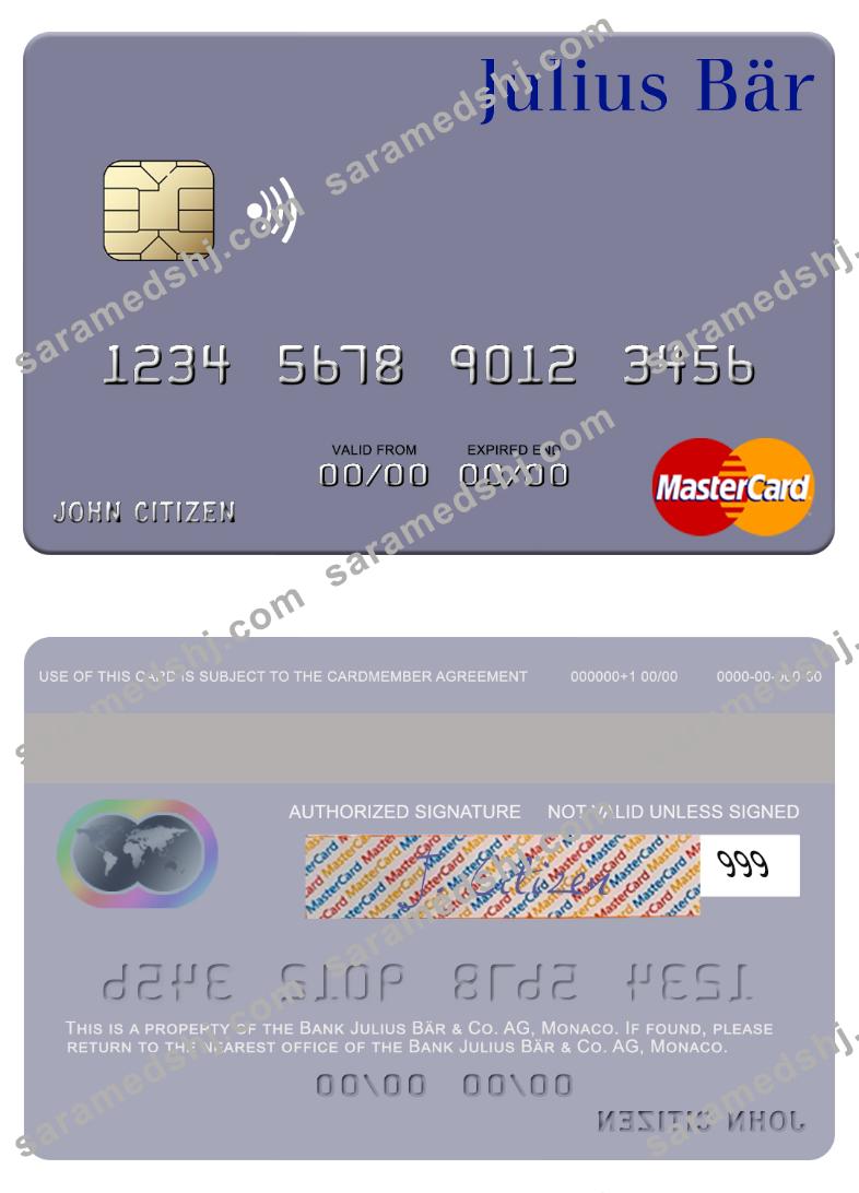 Monaco Julius Bär & Co. AG bank mastercard